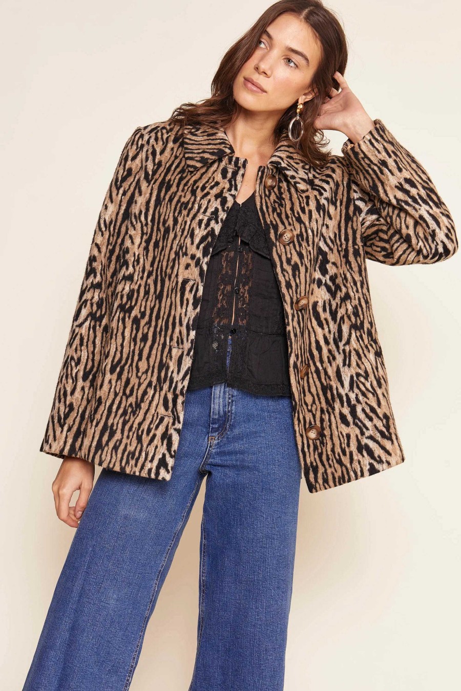 RIXO Tommie Jacket Bohemia Leopard | Coats And Jackets