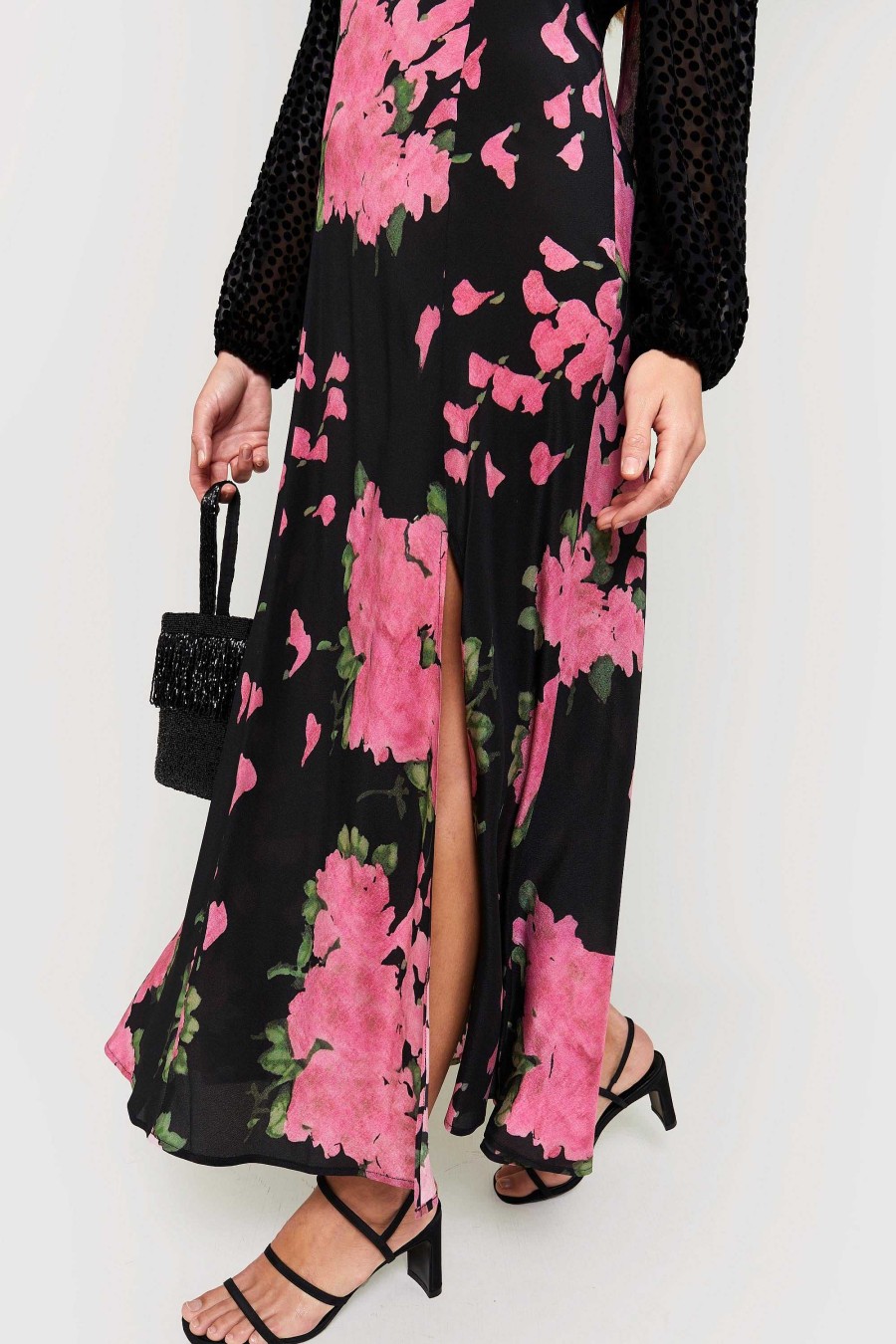 RIXO Melanie Silk Midi Dress | Dresses