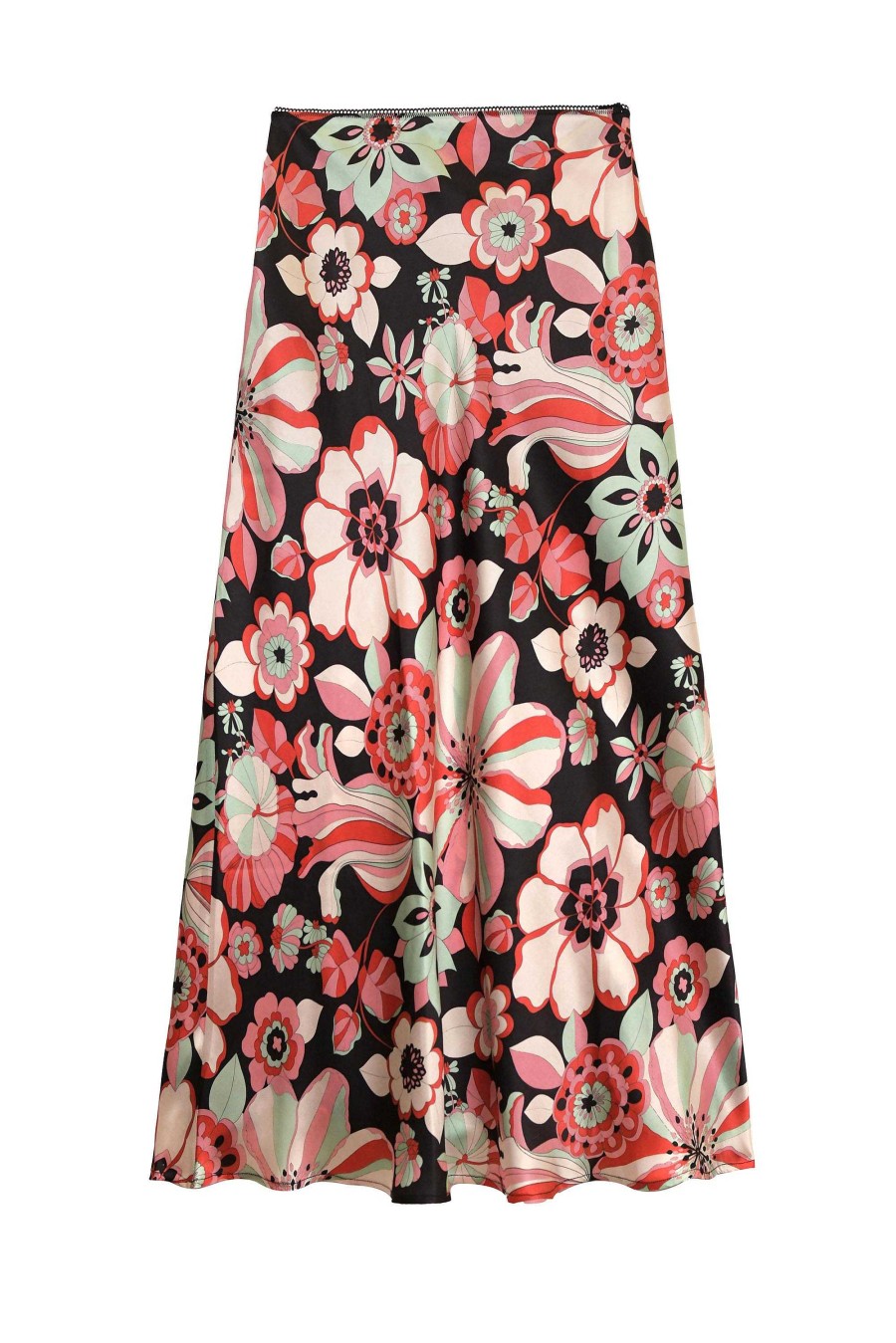 RIXO Ardith Silk Midi Skirt | Skirts