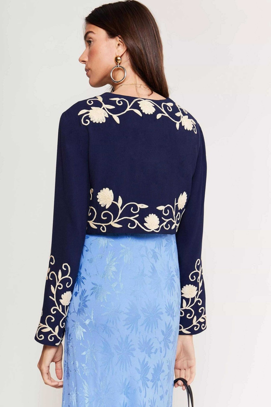 RIXO Larke Embroidered Jacket | Coats And Jackets