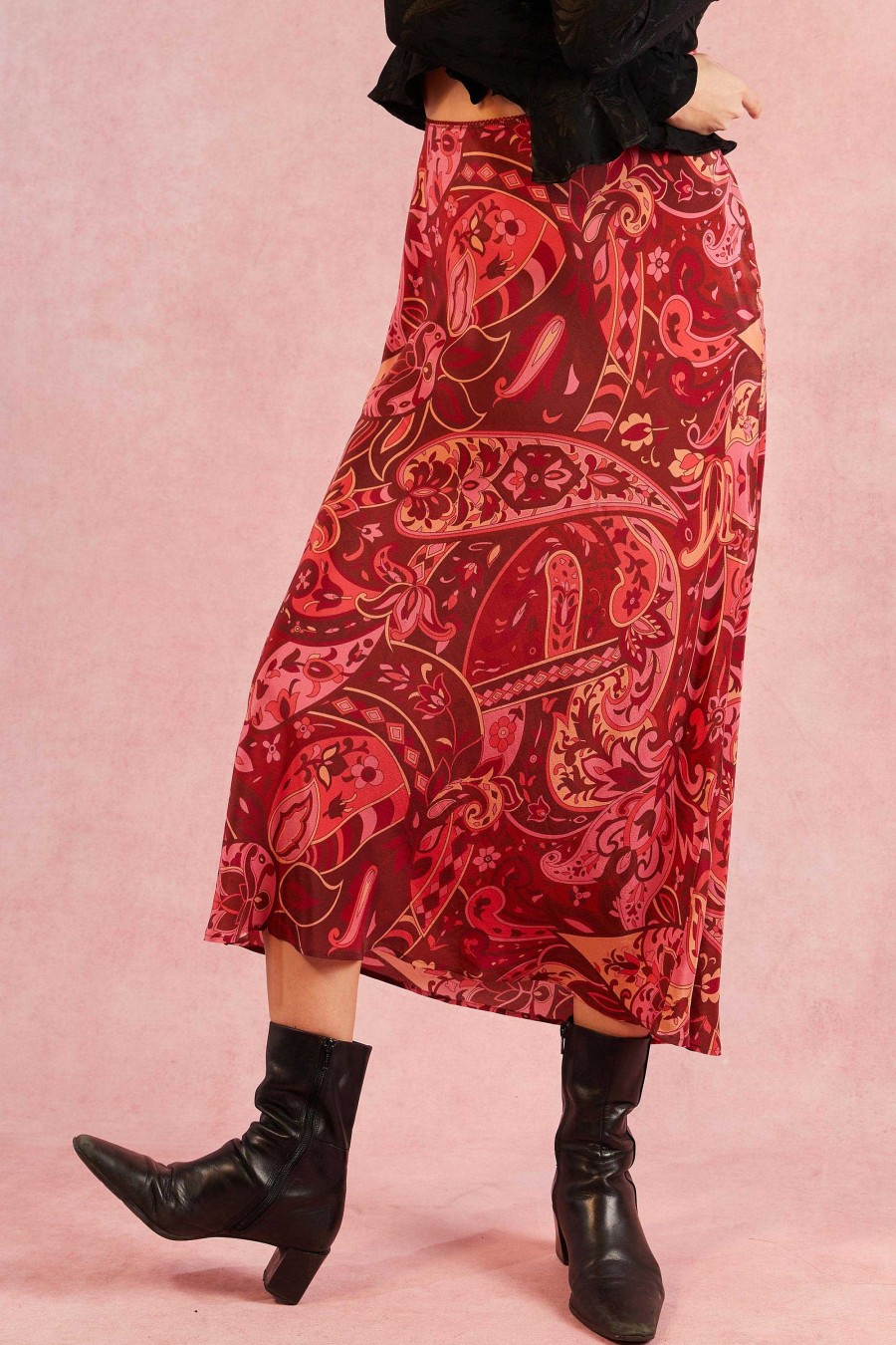 RIXO Ardith Silk Midi Skirt | Skirts