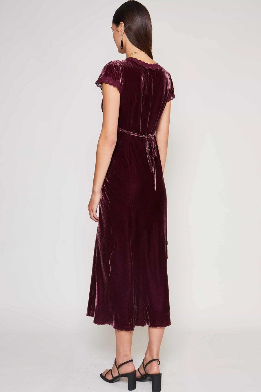 RIXO Clarice Velvet Midi Dress | Last Chance