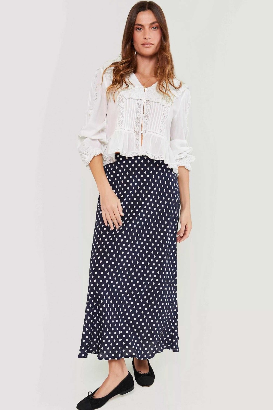 RIXO Ardith Silk Midi Skirt | Skirts