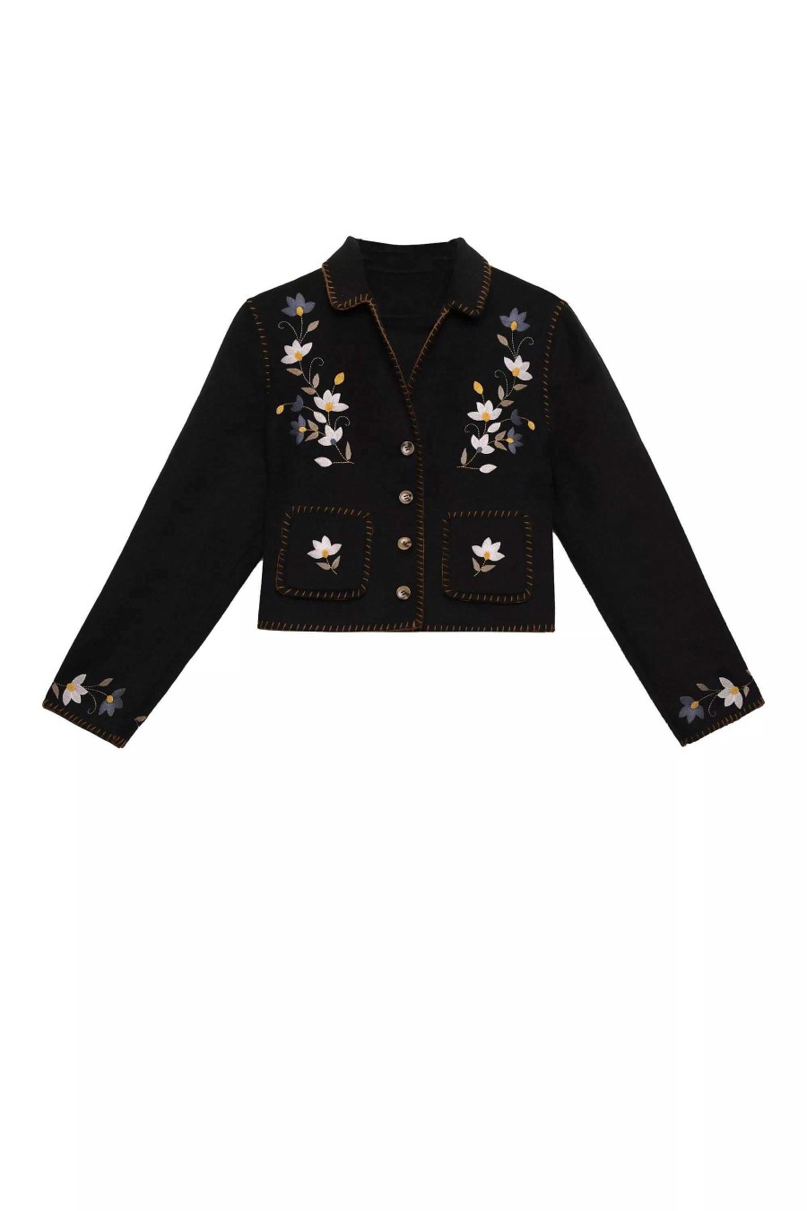 RIXO Sunday Embroidered Jacket | Coats And Jackets