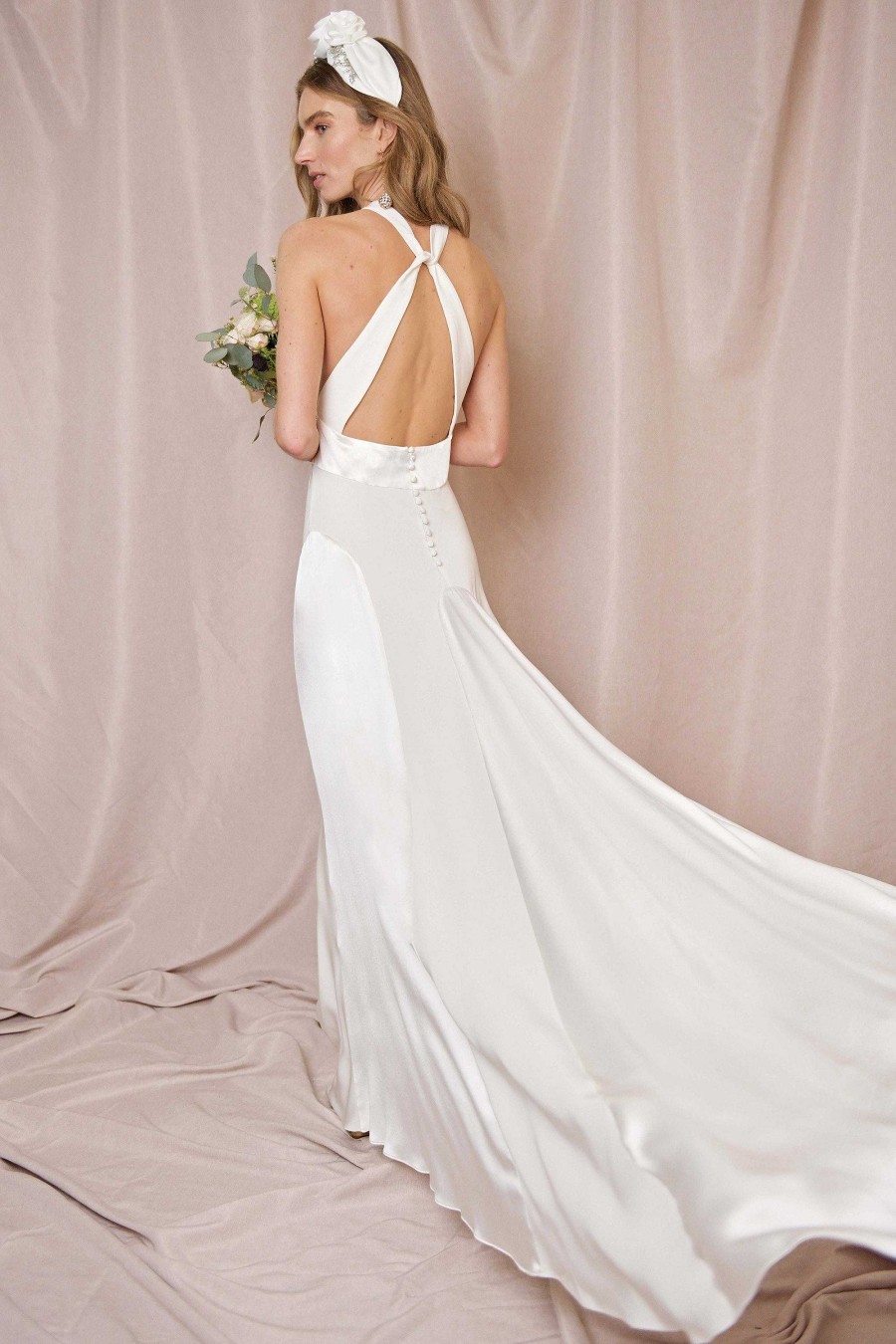 RIXO Eve Open-Back Silk Gown | Ceremony