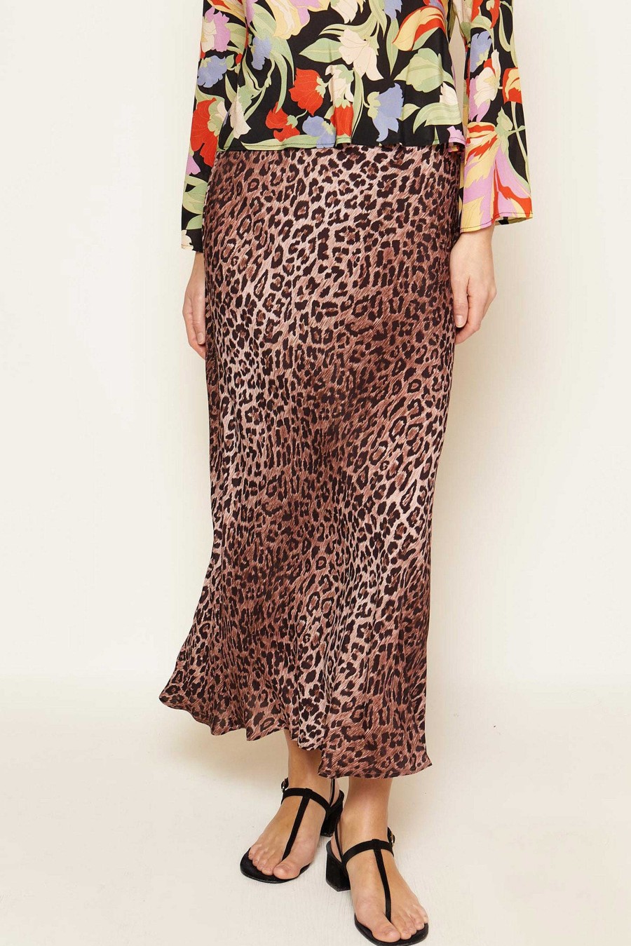 RIXO Kelly Leopard Midi Skirt | Skirts