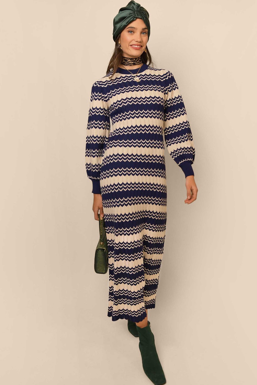 RIXO Elva Knitted Dress | Dresses