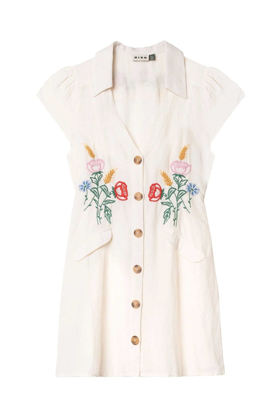 RIXO Raine Embroidered Dress | Dresses