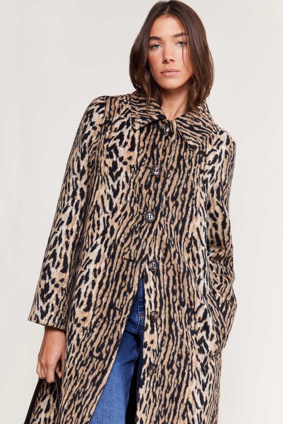 RIXO Milly Leopard Coat | Staples