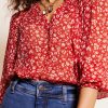 RIXO Jovie Tie-Neck Blouse | Tops